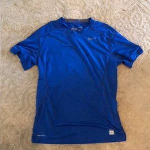 Nike Pro Combat Athletic Blue T-shirt